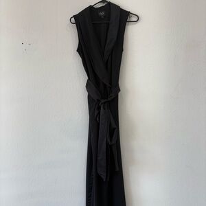 ECI Black Sleeveless Tie Dress